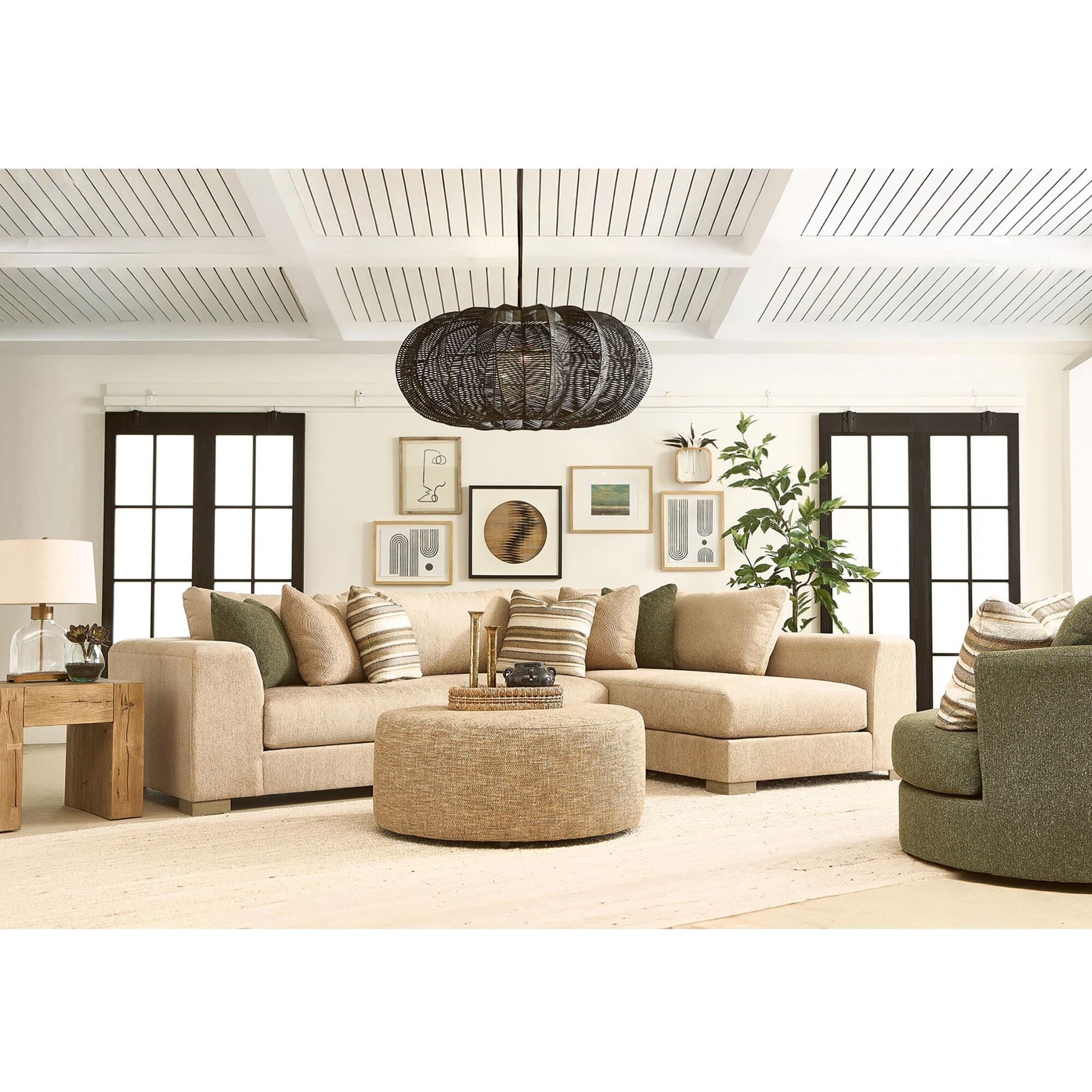 Michael Nicholas Designs Asher 2-Piece Sectional in Ziggy Toast