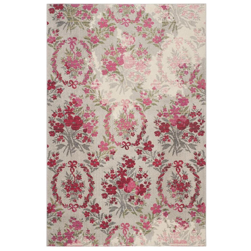 Safavieh Monaco MNC205R 4&#39; x 5&#39;7&quot; Ivory and Pink Area Rug, , large
