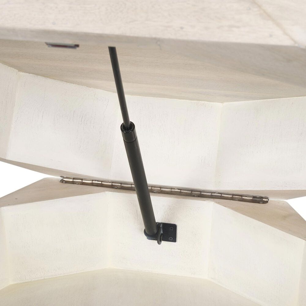 Mercana Arreto 36&quot; Hexagon Coffee Table in White, , large