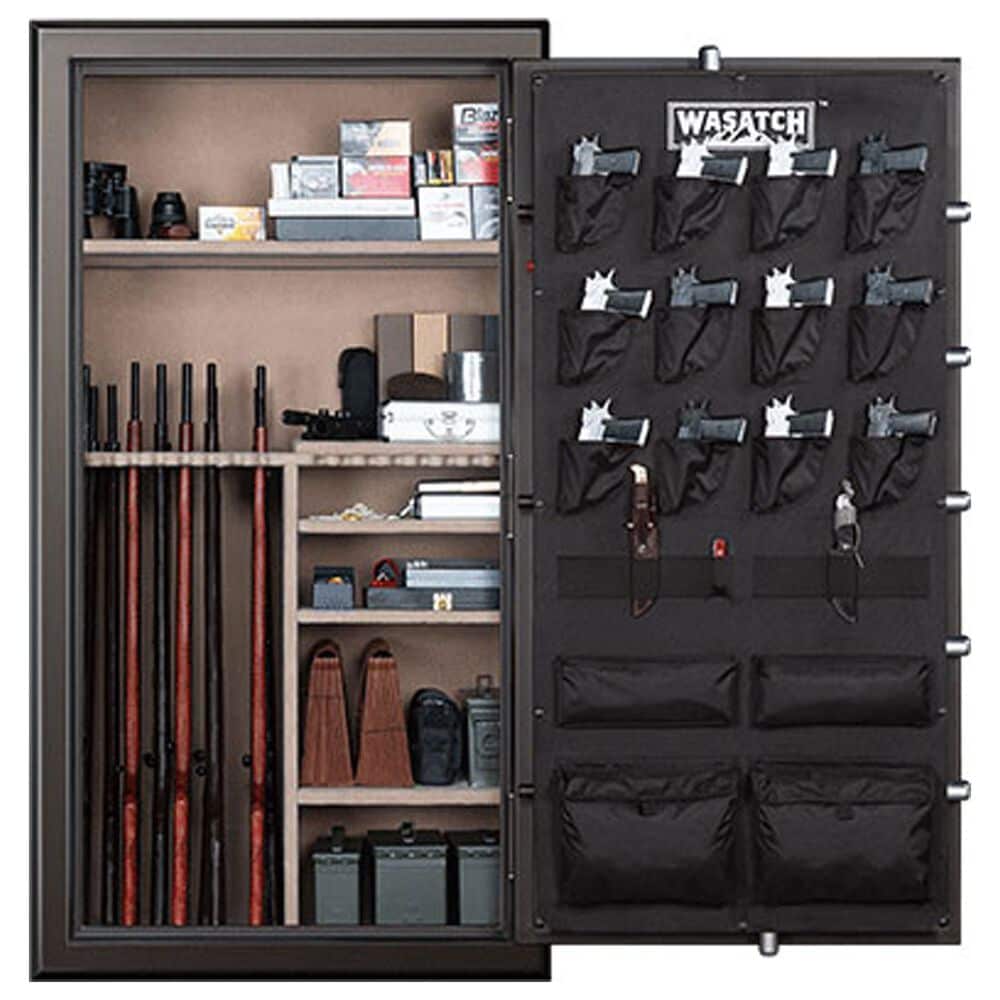 Wasatch 64-Gun Fireproof and Waterproof Safe with Electronic Lock in Dark Bronze, , large