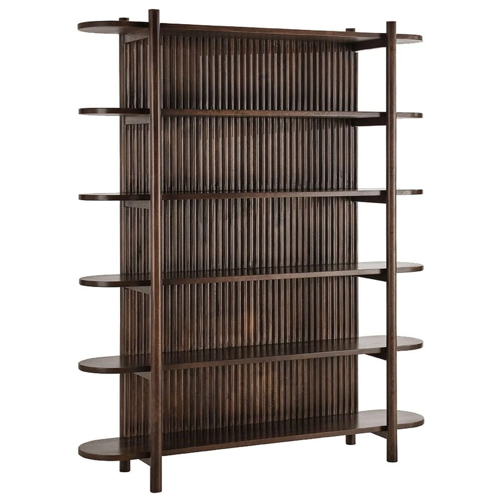 Classic Home Redford 81" Tall Bookcase in Bark Brown, , large