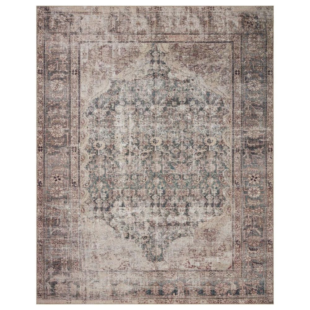 Amber Lewis x Loloi Georgie 7"6" x 9"6" Lagoon and Beige Area Rug, , large