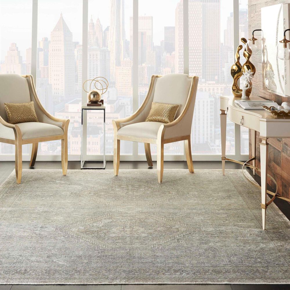 Nourison Starry Nights STN04 10&#39; x 13&#39; Cream and Grey Area Rug, , large