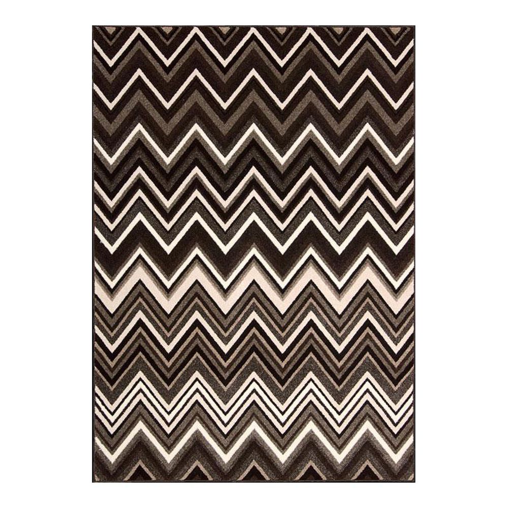 Nourison Glistening Nights MA503 3'9" x 5'9" Grey Area Rug, , large