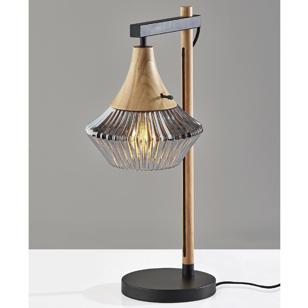 Adesso Elsie Table Lamp in Black and Natural, , large