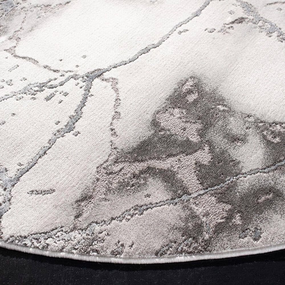Safavieh Craft CFT877G 10&#39; Round Grey and Silver Area Rug, , large