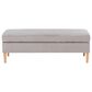 CorLiving Perry Storage Ottoman in Light Grey Velvet, , large