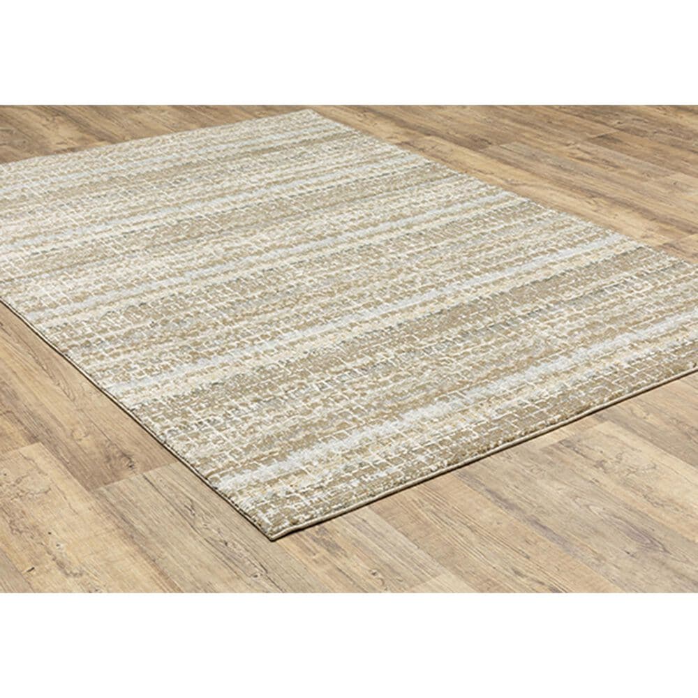 Oriental Weavers Atlas Stripe 747E0 10&#39; x 13&#39;2&quot; White Area Rug, , large