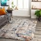 Surya Tuscany 12" x 15" Dusty Coral, Cream, Blue, Brown, Gray and Light Beige Area Rug, , large