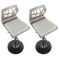 Lumisource Folia Swivel Barstool in Black and Light Grey (Set of 2), , large