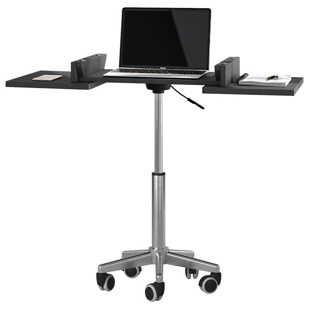 Rta Products Llc Folding Table Laptop Cart in Graphite and Chrome, , large
