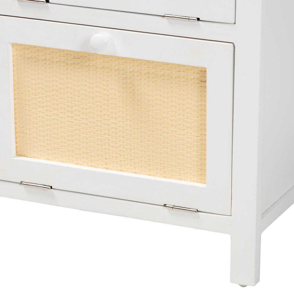 Baxton Studio Sariah 2-Door End Table in White and Beige, , large