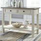 Ashley Bolanburg Sofa Table in Weathered Oak and Antique White, , large