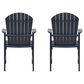 Hearth and Haven Outdoor Adirondack Dining Chair in Blue Navy (Set of 2), , large