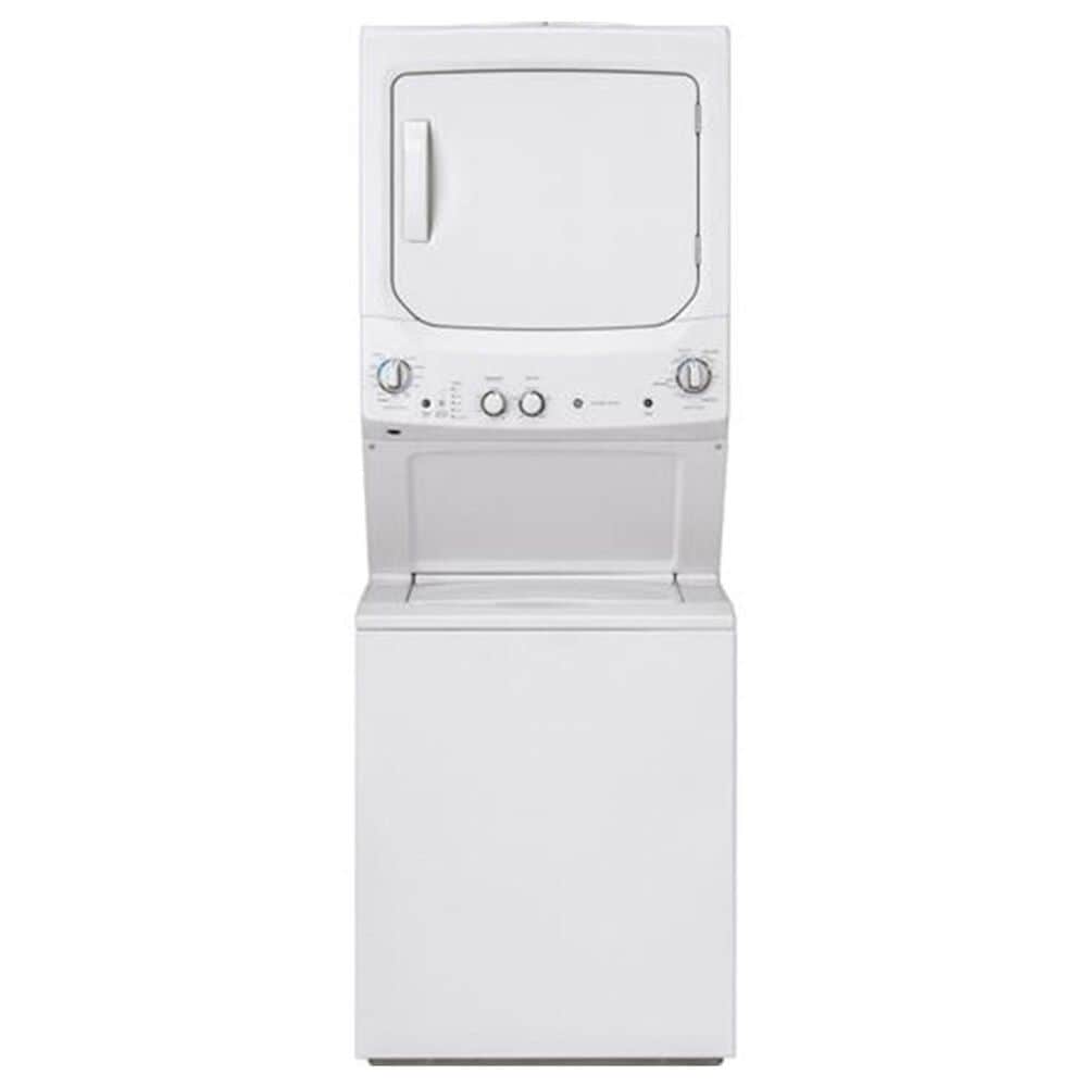 GE Appliances 27" Spacemaker Stack Washer With Electric Dryer in White, , large