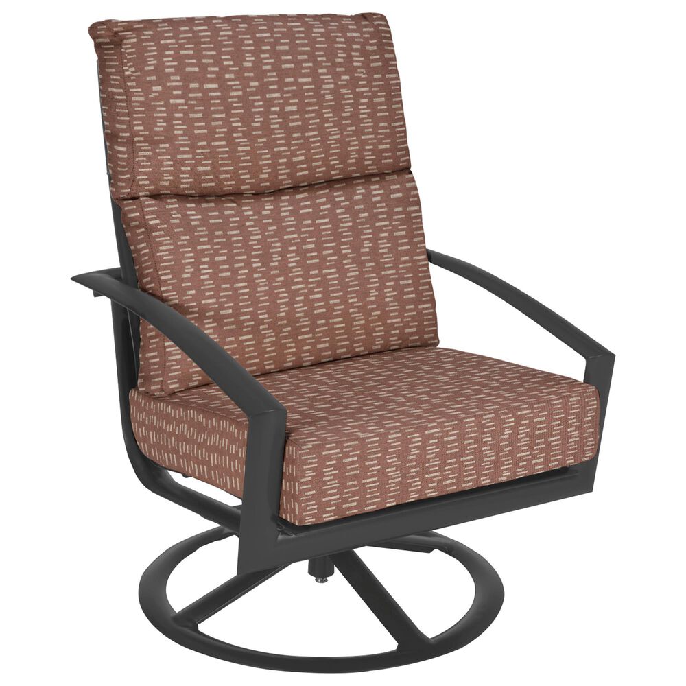 Winston Furniture Icon 5-Piece Patio Conversation Set in Cast Silver and Facade Brick, , large