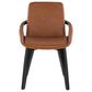 LumiSource Cosmo Accent Chair with Faux Leather Cushion in Camel, , large