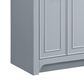 37B Lucerne 36" Single Bathroom Vanity Cabinet in Soft Blue with Marble Top and Backsplash, , large