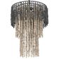 Creative Coop Marin 3-Tier Ombre Beaded Wood Chandelier in Black, , large