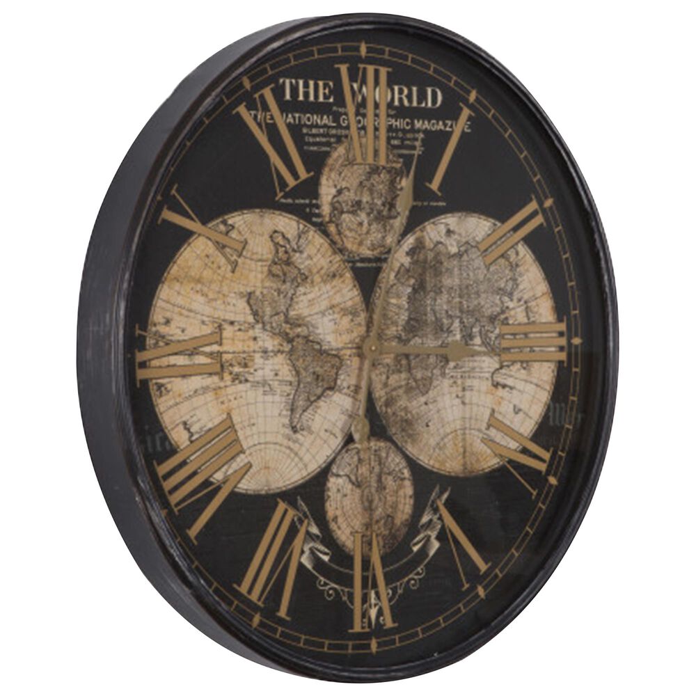 Yosemite Home Decor Wealth of Wonder Clock in Black, , large