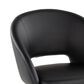 LumiSource Renee Arm Chair with Black Faux Leather Cushion in Gold (Set of 2), , large
