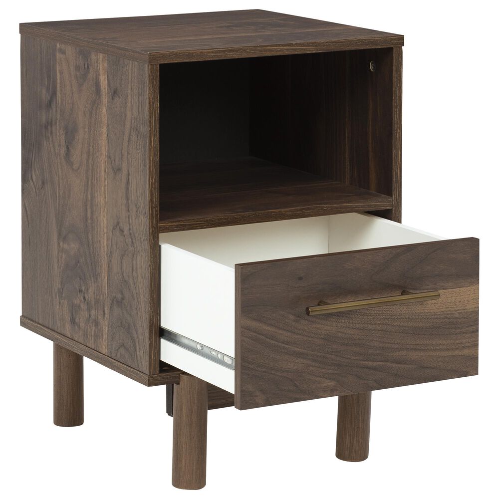 Ashley Calverson 1-Drawer Nightstand in Mocha, , large
