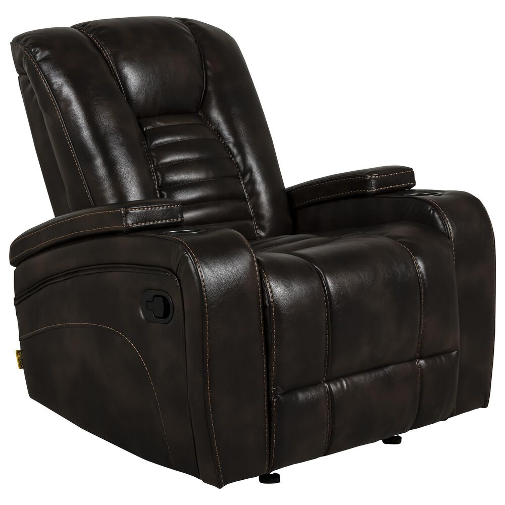 Oxford Furniture Manual Glider Recliner in Bolero Coffee, , large