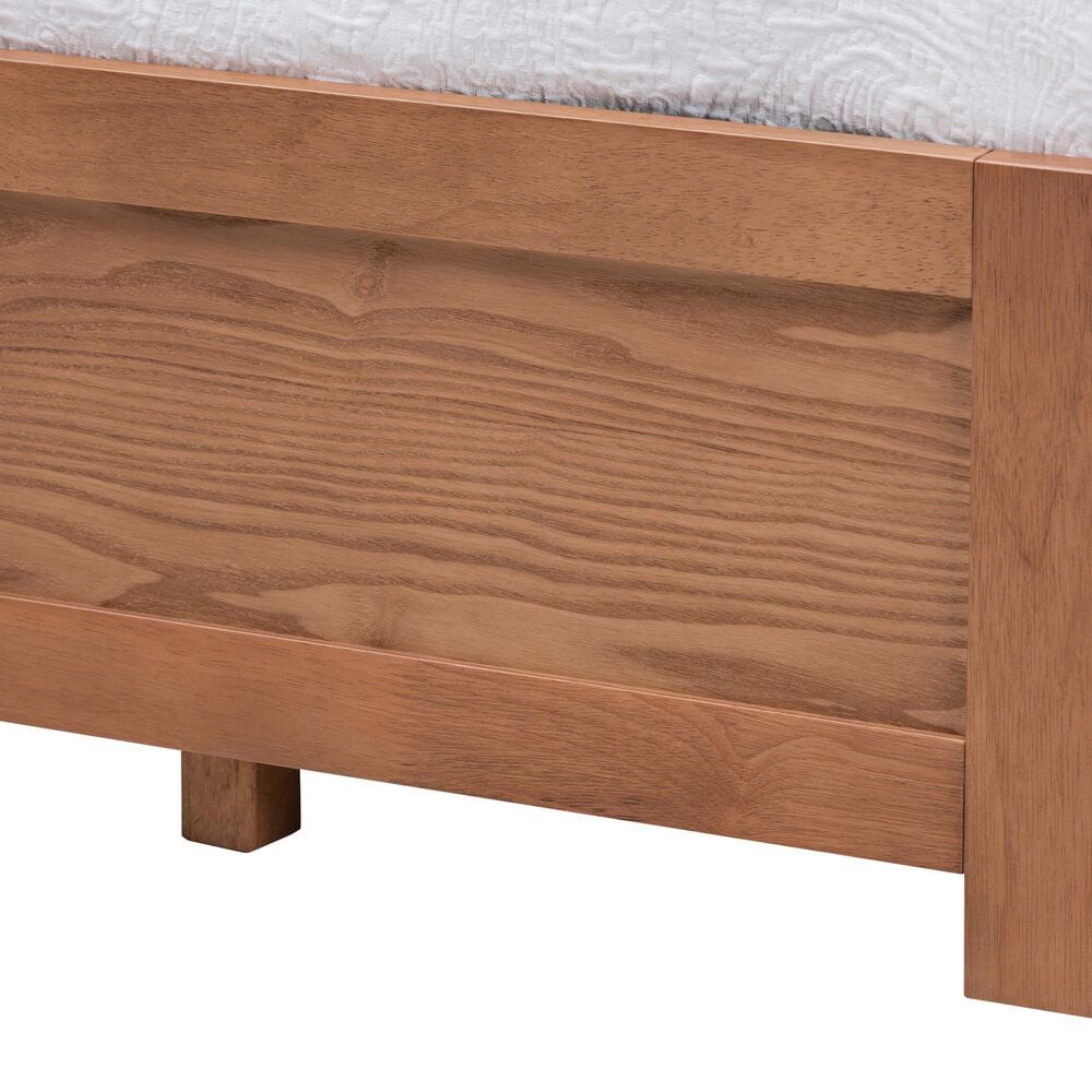 Baxton Studio Wren Full Storage Bed Frame in Walnut Brown, , large