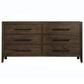 Hawthorne Furniture Norwich 6 Drawer Dresser in Dark Rustic Oak, , large