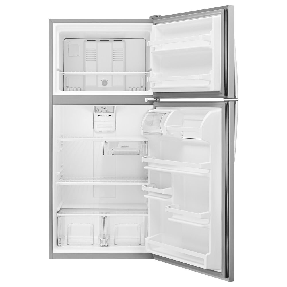 Whirlpool 18 Cu. Ft. Top Freezer Refrigerator in Stainless Steel, , large