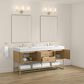 37B Mauri 72" Double Bathroom Vanity with Metal Base in Warm Oak with High-Profile 4" White Composite Stone Top, , large