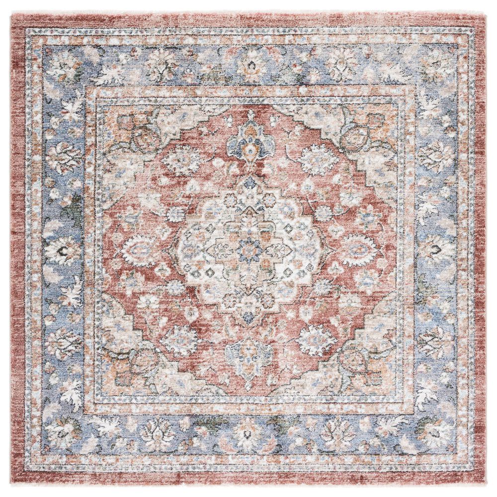 Safavieh Jasmine JSM317P 5"3" Square Rust and Blue Area Rug, , large
