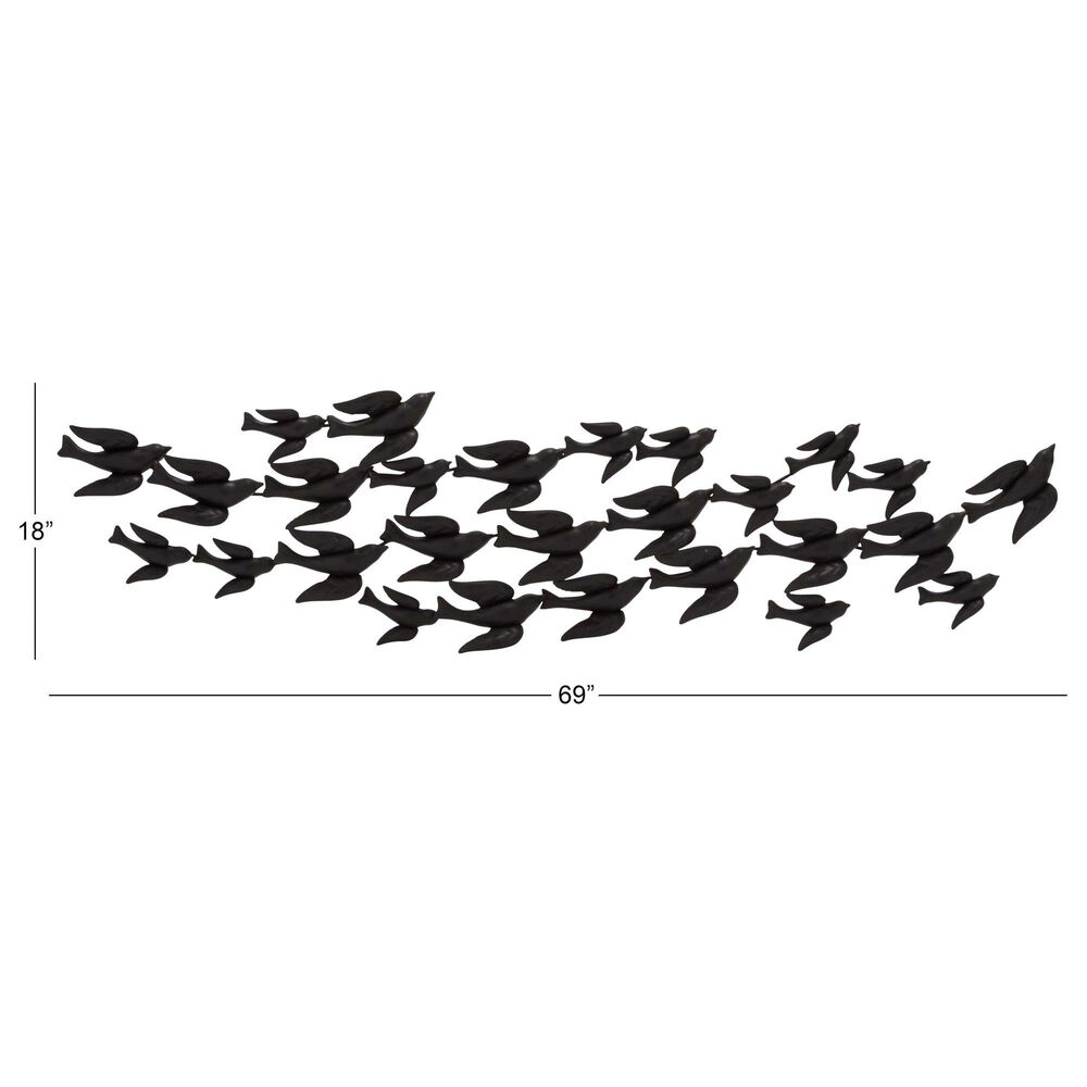 Maple and Jade 18&quot; x 69&quot; Wall Decor in Black, , large