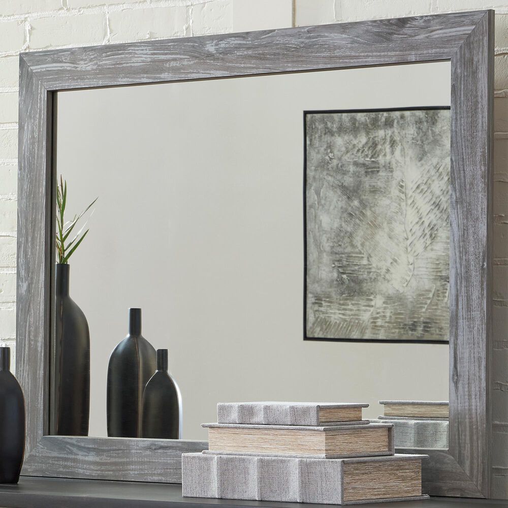 Ashley Bronyan Bedroom Dresser Mirror in Dark Gray, , large