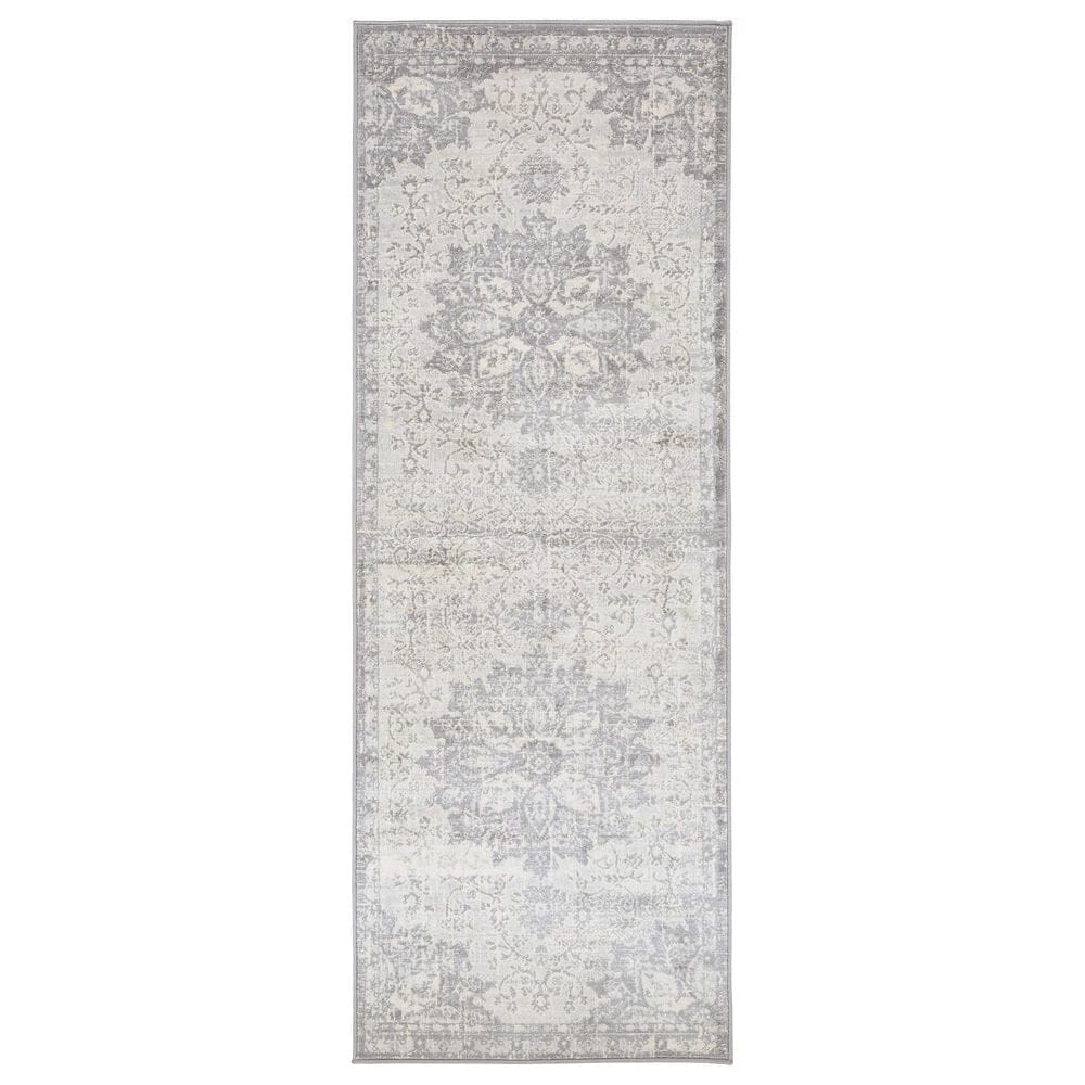 Surya Monaco MOC-2328 2"6" x 8" Silver Gray and Cream Scatter Rug, , large