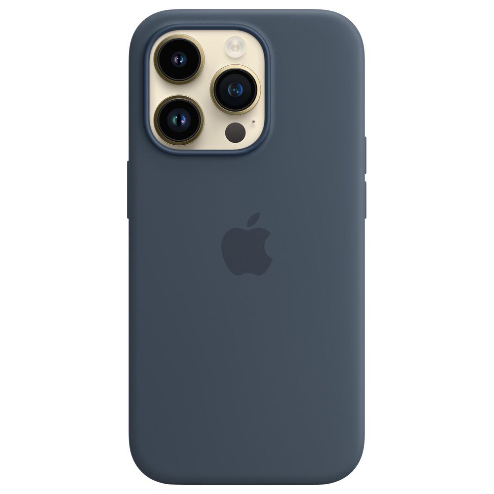 Apple Silicone Case with MagSafe for iPhone 14 Pro in Storm Blue, , large