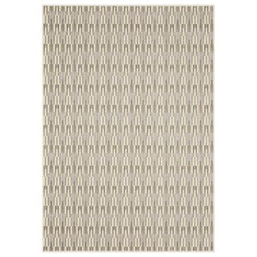 ROW by Oriental Weavers Zarina ZAR03 Beige and Ivory 3"3" x 5" Indoor/Outdoor Area Rug, , large
