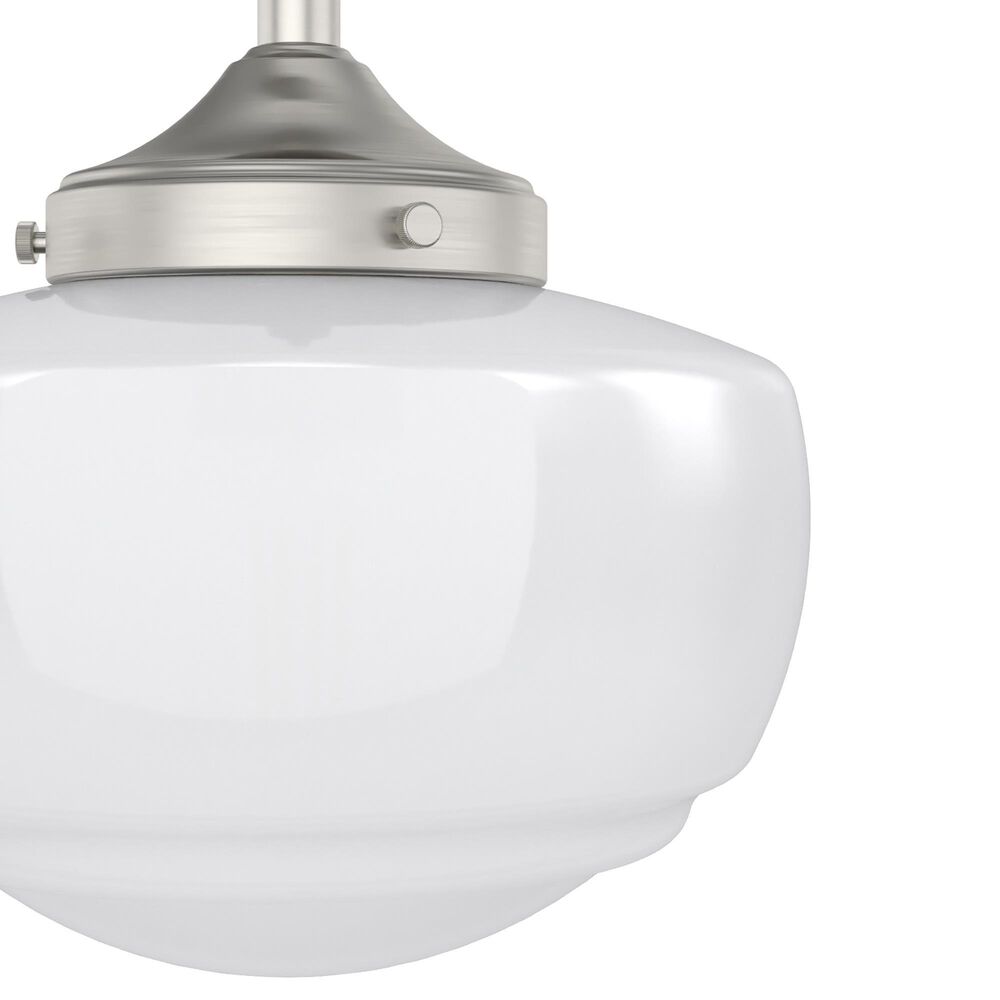Hunter Saddle Creek 3-Light Linear Pendant Cluster with White Shade in Brushed Nickel, , large