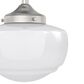 Hunter Saddle Creek 3-Light Linear Pendant Cluster with White Shade in Brushed Nickel, , large