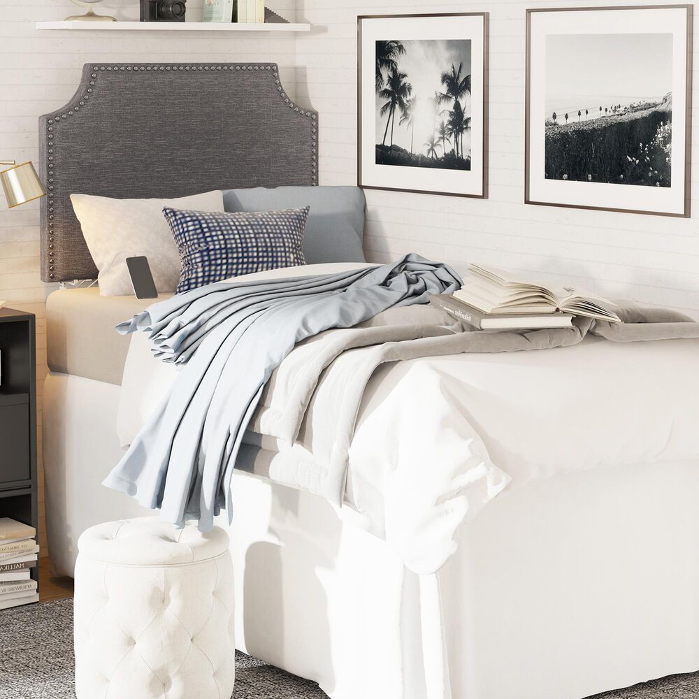 The Monday Company Twin Upholstered Headboard in Gray, , large