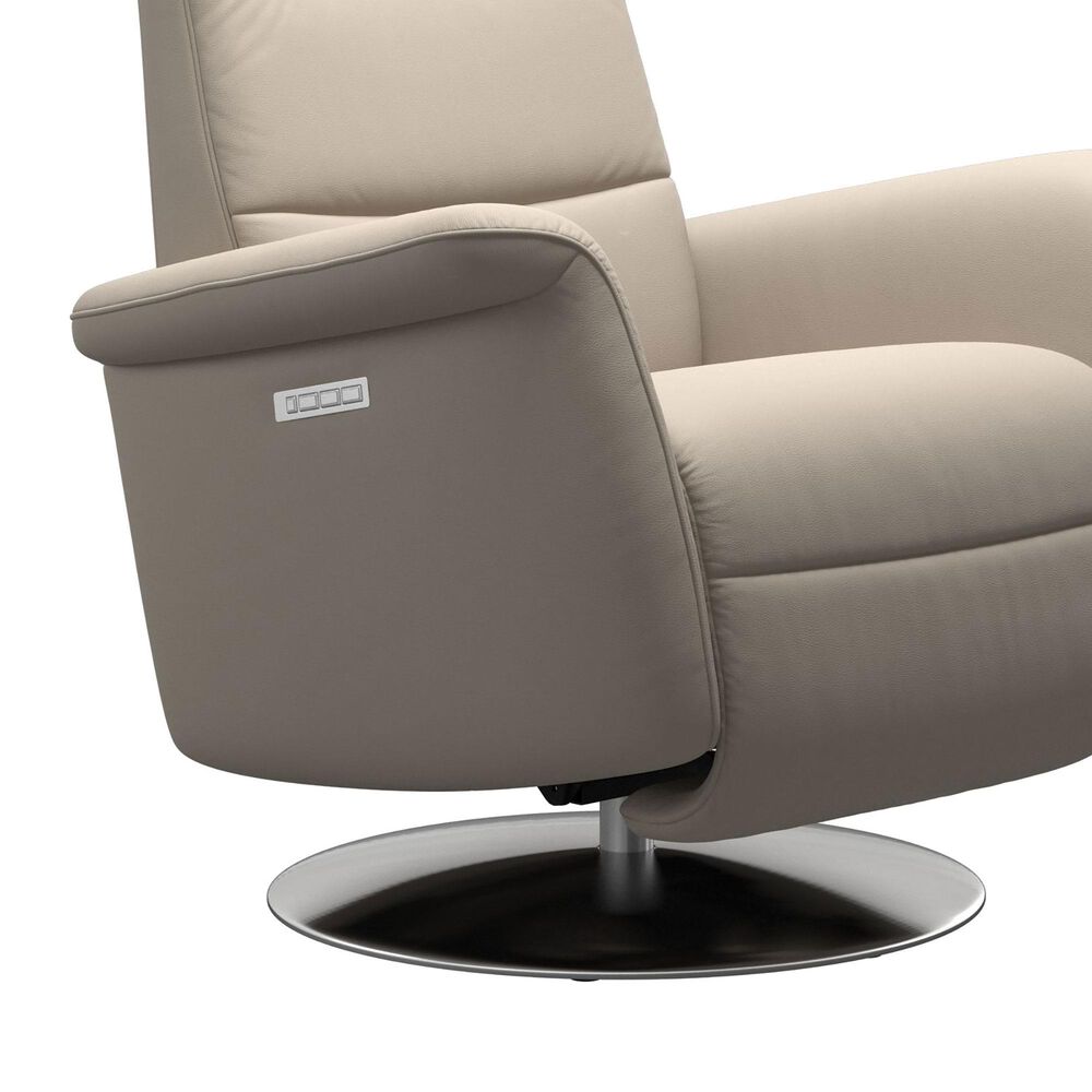 Stressless Mike Large Power Recliner in Paloma Fog, , large