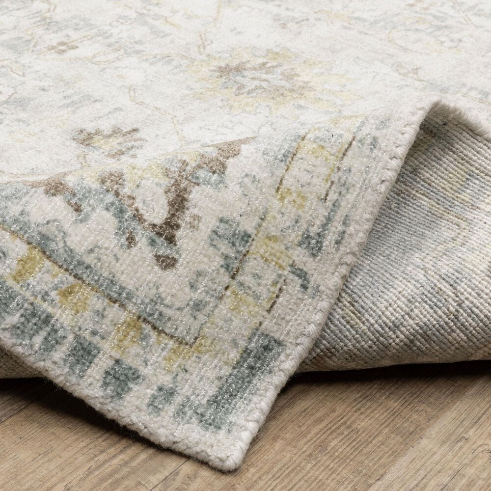 Oriental Weavers Windham WIN06 Ivory and Blue 2&#39;6&quot; x 10&#39; Runner, , large