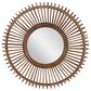 Maple and Jade 30" Round Wall Mirror in Matte Brown, , large