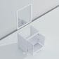 Lexora Home Jacques 30" Single Bathroom Vanity Cabinet Only in White and 28" Mirror, , large