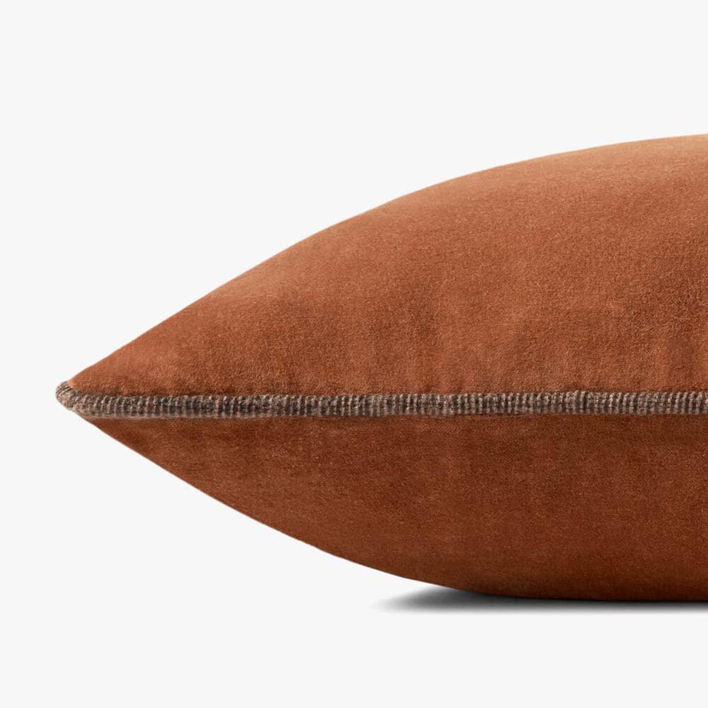 Loloi Liza 18&quot; Square Throw Pillow in Rust, , large