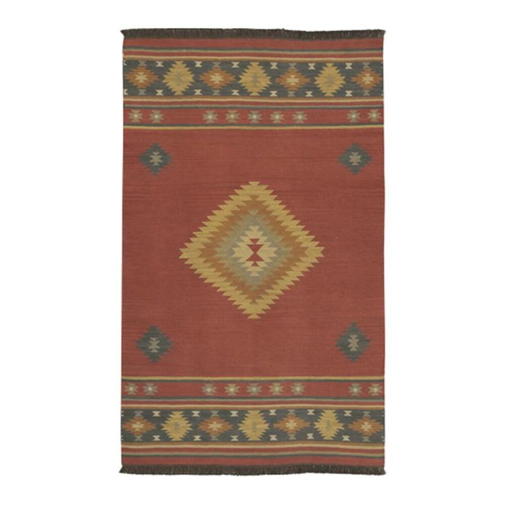 Surya Jewel Tone JT-1033 2" x 3" Red, Navy, Camel and Rust Area Rug, , large