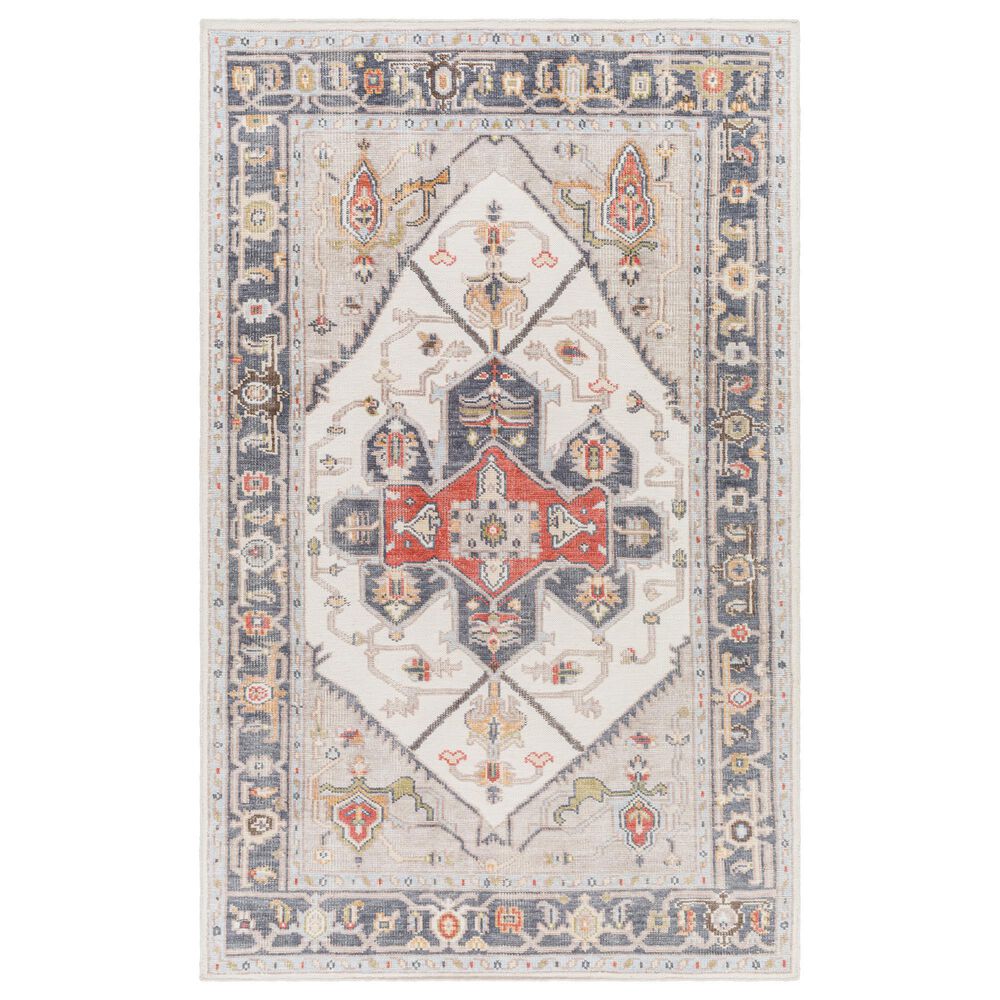 Surya Revere 4" x 6" Gray, Blue, Brown, Red and Cream Area Rug, , large