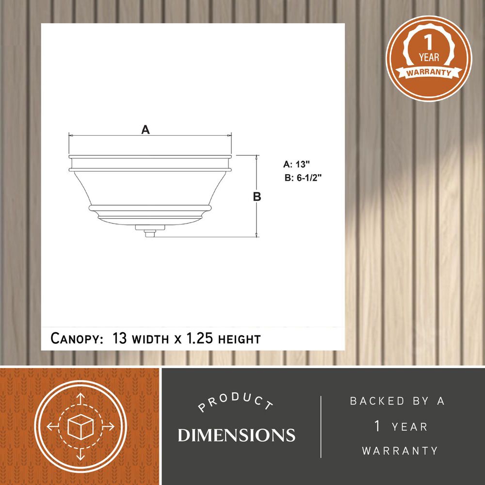 Vaxcel Toledo 2-Light Flush Mount in Matte Black, , large
