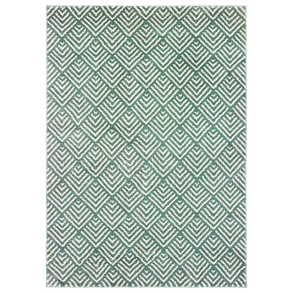 Carson 9667C 9"10" x 12"10" Blue Area Rug, , large