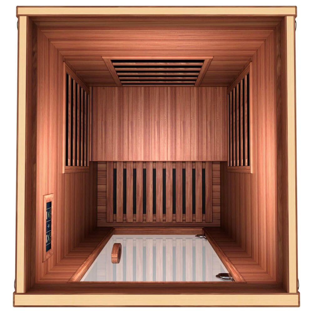EZlife Elite 1-Person Compact Ultra Low EMF FAR Infrared Home Sauna in Natural Hemlock, , large